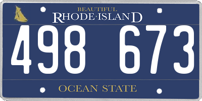 RI license plate 498673