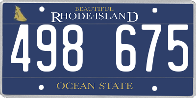RI license plate 498675