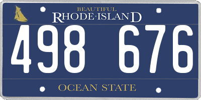 RI license plate 498676