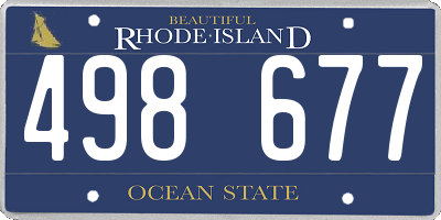 RI license plate 498677
