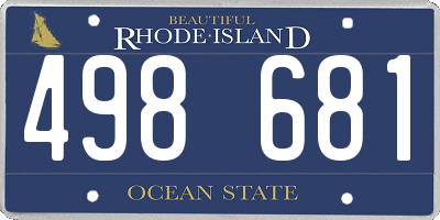 RI license plate 498681