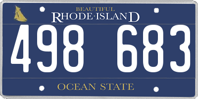 RI license plate 498683
