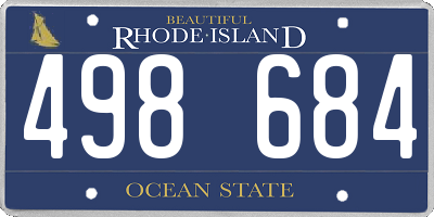 RI license plate 498684