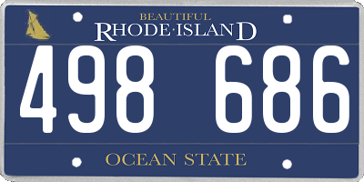 RI license plate 498686