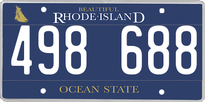 RI license plate 498688