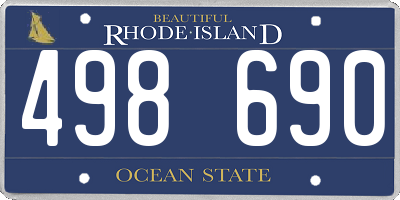 RI license plate 498690