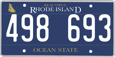 RI license plate 498693