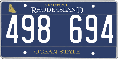 RI license plate 498694