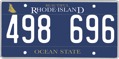 RI license plate 498696