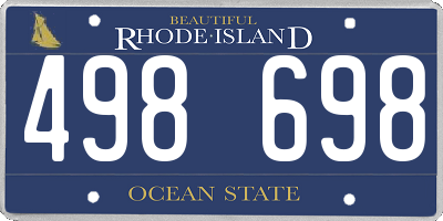RI license plate 498698