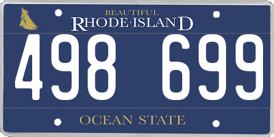 RI license plate 498699