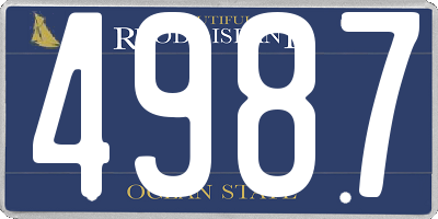 RI license plate 4987