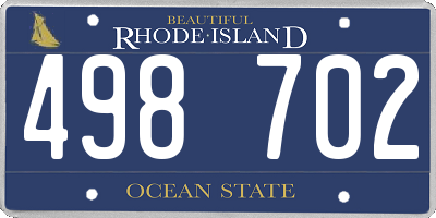 RI license plate 498702