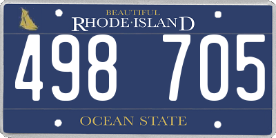 RI license plate 498705
