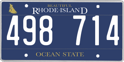 RI license plate 498714