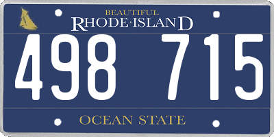 RI license plate 498715