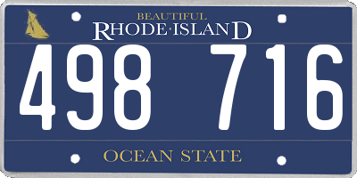 RI license plate 498716
