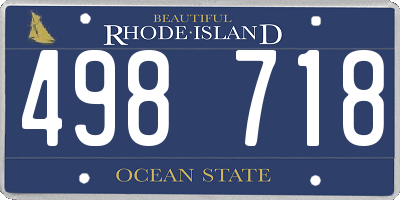 RI license plate 498718