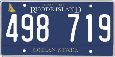 RI license plate 498719