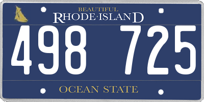 RI license plate 498725