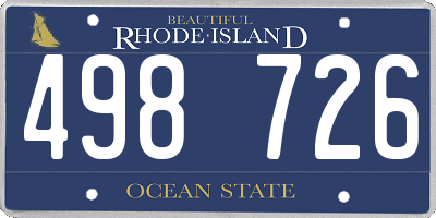 RI license plate 498726