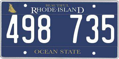 RI license plate 498735
