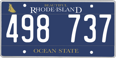 RI license plate 498737