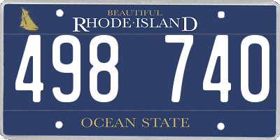 RI license plate 498740
