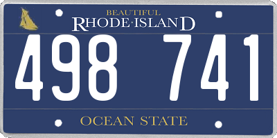 RI license plate 498741