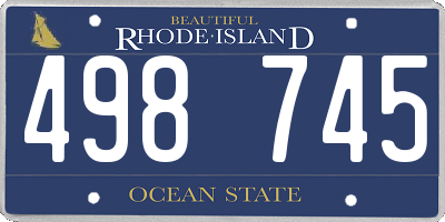 RI license plate 498745