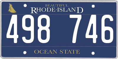 RI license plate 498746