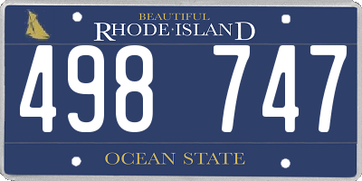 RI license plate 498747