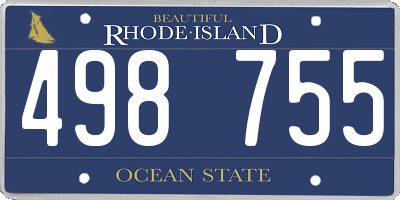 RI license plate 498755