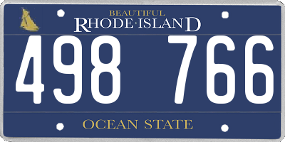 RI license plate 498766