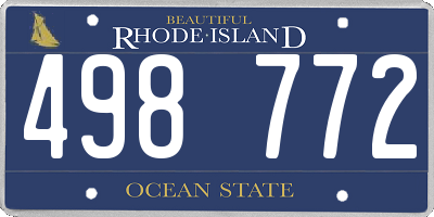 RI license plate 498772
