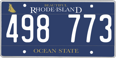 RI license plate 498773