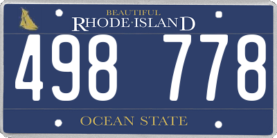 RI license plate 498778