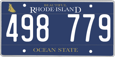 RI license plate 498779