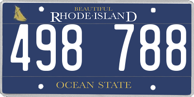 RI license plate 498788