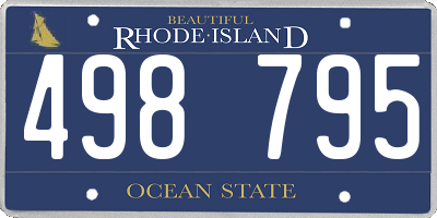 RI license plate 498795