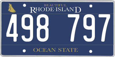 RI license plate 498797