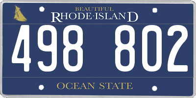 RI license plate 498802