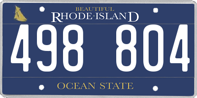 RI license plate 498804