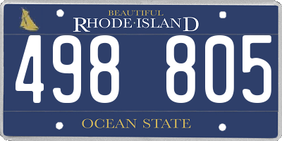 RI license plate 498805