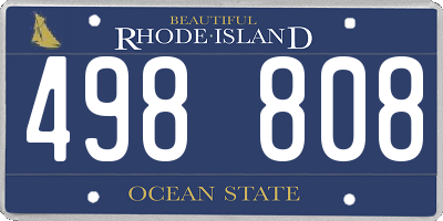 RI license plate 498808