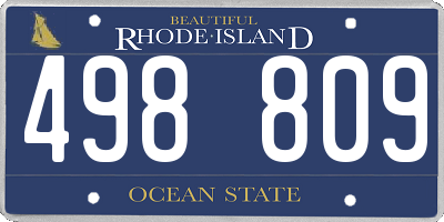 RI license plate 498809