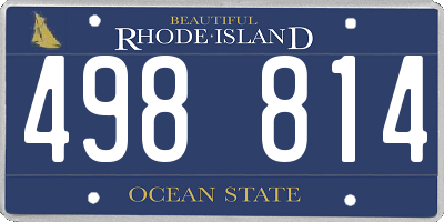 RI license plate 498814