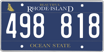 RI license plate 498818