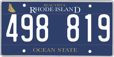 RI license plate 498819