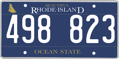 RI license plate 498823